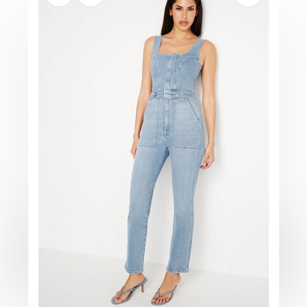 ✨NWT✨Good American Blue Denim Overalls